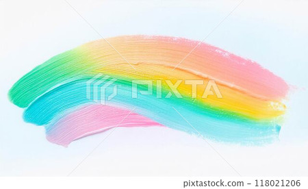 Rainbow rainbow color art texture brush watercolor oil painting paint background 118021206