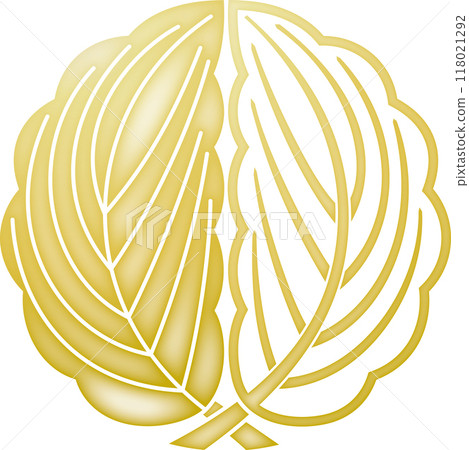 Family crest: Yin-Yang embracing oak [gold] 118021292