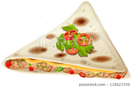 Delicious Mexican Burrito Illustration Delicious Mexican Burrito Illustration 118021350