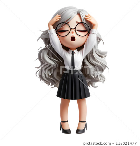 office girl in stress  118021477