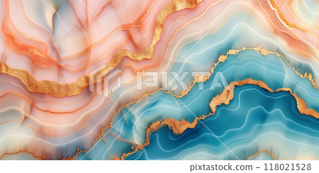 Cross section of cracked ore AI generated image 118021528