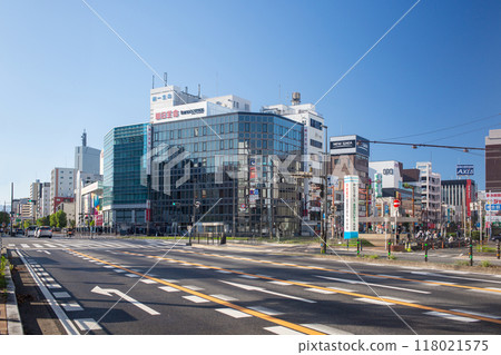 National Route 10 and downtown Oita National Route 10 and downtown Oita 118021575