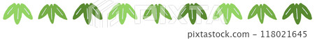 Bamboo leaf decoration line illustration Bamboo leaf decoration line illustration 118021645