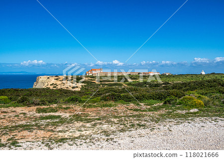 Santuario de Nossa Senhora do Cabo Espichel, located to the west of Sesimbra, Portugal 118021666