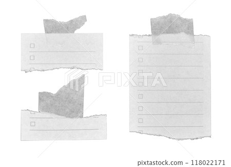 Masking tape on torn paper isolated on white background 118022171