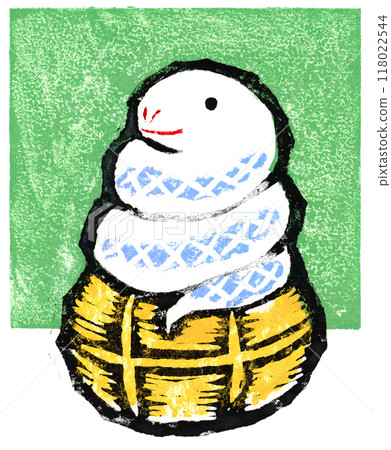 Print: White Snake, Straw Bag, Clay Bell Print: White Snake, Straw Bag, Clay Bell 118022544