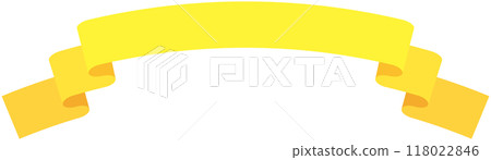 Simple curved ribbon illustration 3 (yellow) Simple curved ribbon illustration 3 (yellow) 118022846