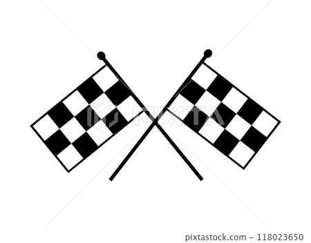 Racing flag. checkered flag vector illustration 118023650