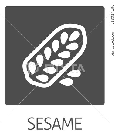 Sesame Seed Capsule Pod Food Allergen Icon Concept 118024190
