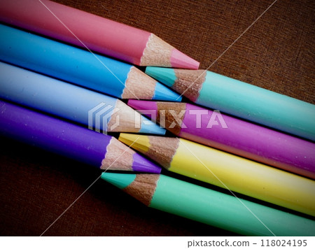Colorful pastel pencils Colorful pastel pencils 118024195