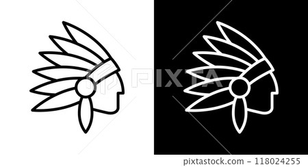 Indian simple line icon 118024255