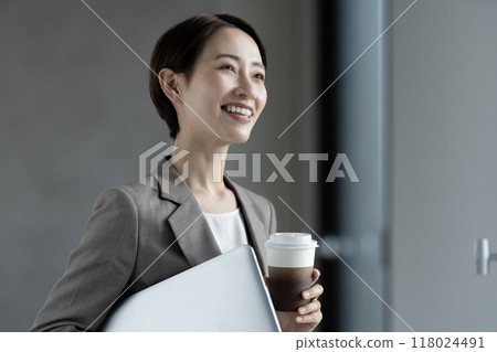 Business woman taking a break Business woman taking a break 118024491