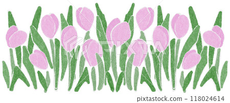 pink Tulips flower Shredded paper 118024614