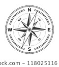 Navigation compass Wind rose isolated on white 118025116