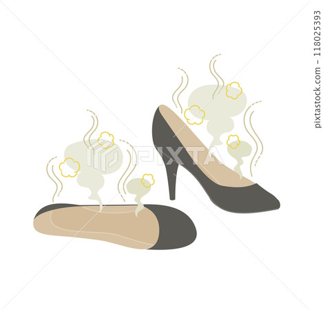 Causes of athlete's foot: Imagine wearing high heels all day at work, and the inside of your shoes getting humid and smelly. 118025393