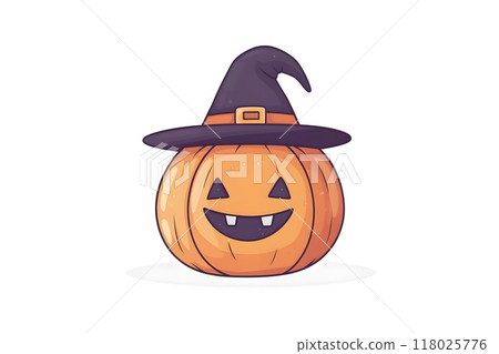 A pumpkin in a witch's hat, Halloween 118025776