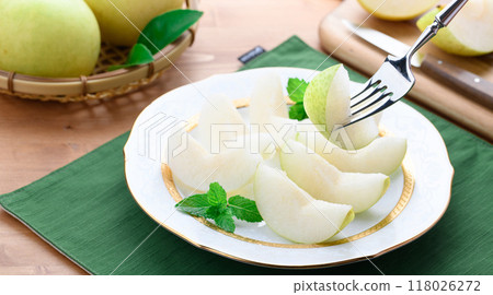 質地酥脆的二十精梨（剪切圖） 118026272