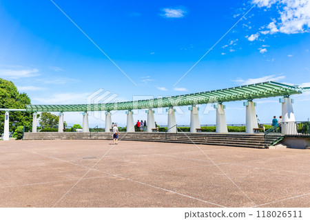 橫濱公園可欣賞到港口的景色 118026511