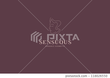 Female beauty face minimalist silhouette line art logo design template vector illustration Female beauty face minimalist silhouette line art logo design template vector illustration 118026550