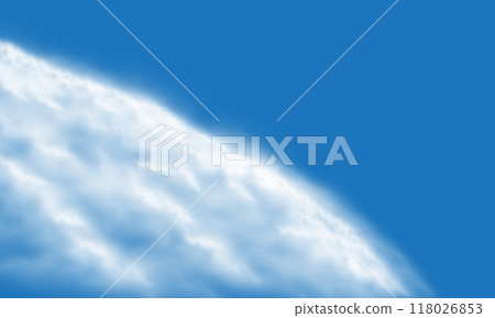 Vector of realistic white cloud on blue sky background illustration. Vector of realistic white cloud on blue sky background illustration. 118026853