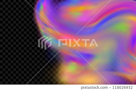 Background of an explosion of colorful smoke clouds.Multicolor fog with blue and yellow particles.Explosions of color powder 118026932