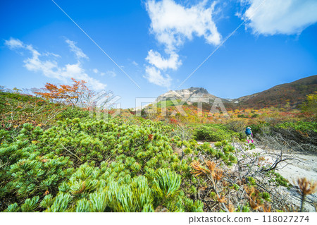 從「姥平」眺望那須山（茶須岳）的紅葉【栃木縣那須鹽原市】 118027274