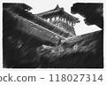 矢量 城堡 明治 118027314