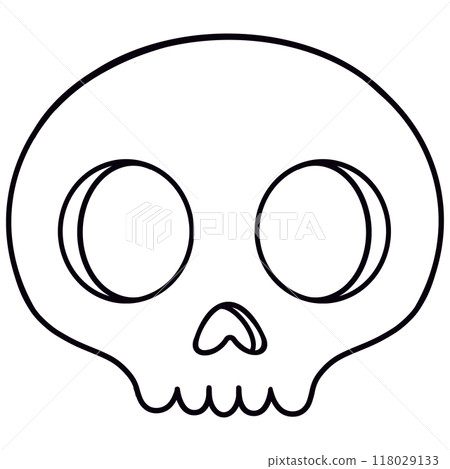 skull with eyes icon, simple style, Halloween, coloring skull with eyes icon, simple style, Halloween, coloring 118029133