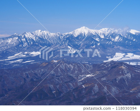 冬天從金峰山看到的八岳 118030394