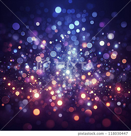 Lots of glowing dots on a dark background with shades of purple and indigo. Holiday background 118030447