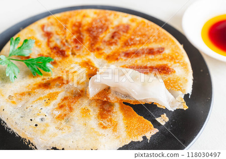 Fried dumplings with wings 118030497
