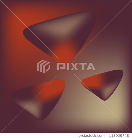 Modern abstract 3D element geometric background in brown gradient 118030748