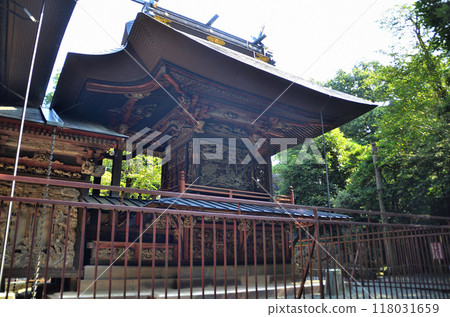 群馬縣前橋市下大谷町的育兒之神三安神社在朝陽下熠熠生輝 群馬縣前橋市下大谷町的育兒之神三安神社在朝陽下熠熠生輝 118031659