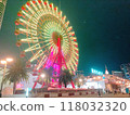 有霓虹燈的摩天輪 118032320