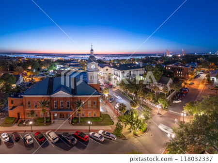 Fernandina Beach, Florida, USA Historic Downtown 118032337