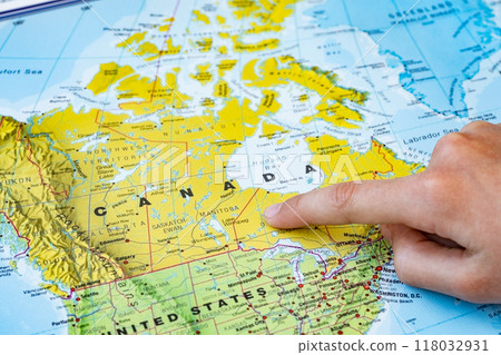 Canada on the map Canada on the map 118032931