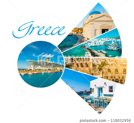 Collage of sights of Greece 118032956