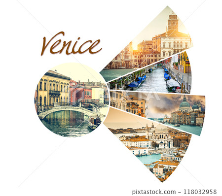 Collage of sights of Venice 118032958