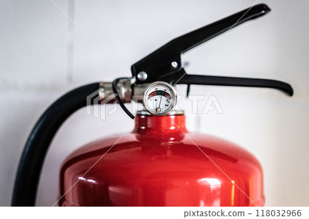 Fire extinguisher closeup 118032966
