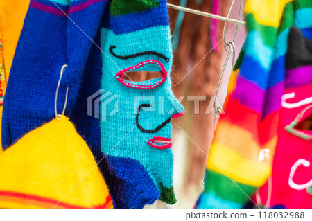 Closeup of hanging msask 118032988