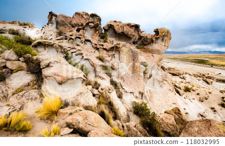 Bolivian mountains landscape 118032995