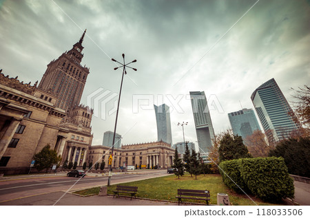view on the Palace of Culture in Warsaw 118033506
