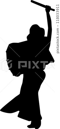 Iwate Sansa Dance Silhouette Iwate Sansa Dance Silhouette 118033911