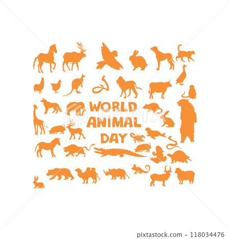 World animal day vector illustration 118034476