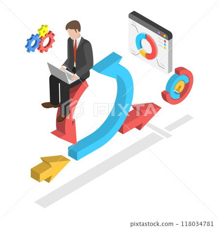 3D Isometric Flat Illustration of Software Development. Item 3 3D Isometric Flat Illustration of Software Development. Item 3 118034781