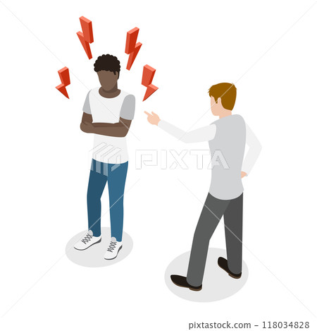 3D Isometric Flat Illustration of Discrimination. Item 1 3D Isometric Flat Illustration of Discrimination. Item 1 118034828