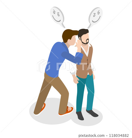 3D Isometric Flat Set of Gossips. Item 2 3D Isometric Flat Set of Gossips. Item 2 118034882