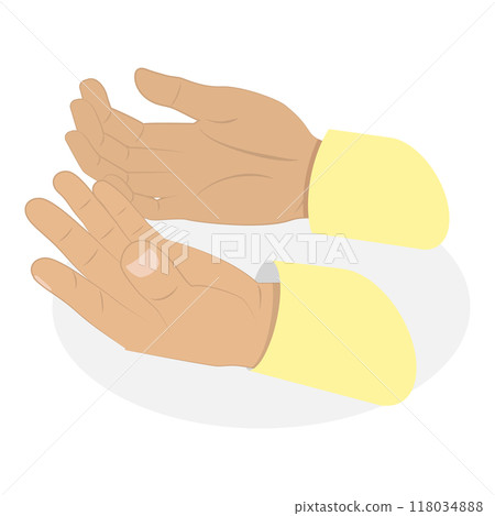 3D Isometric Flat  Set of Muslim Islam Items and People. Item 2 118034888