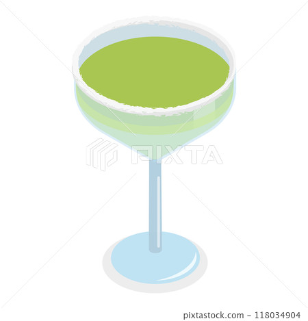 3D Isometric Flat  Set of Cocktails. Item 2 118034904
