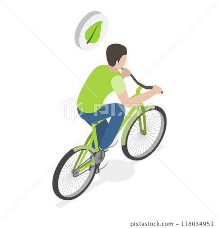 3D Isometric Flat Illustration of Sustainable Transport. Item 3 3D Isometric Flat Illustration of Sustainable Transport. Item 3 118034951